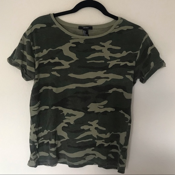 Forever 21 Tops - FOREVER 21: Camo Tee